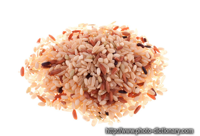 brown rice - photo/picture definition - brown rice word and phrase image