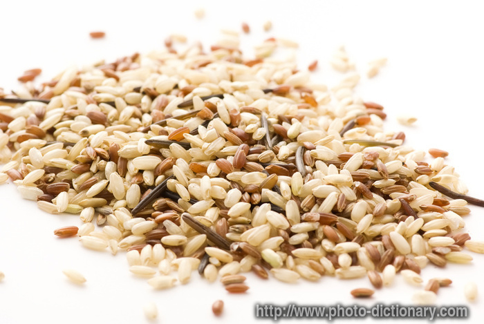brown rice - photo/picture definition - brown rice word and phrase image
