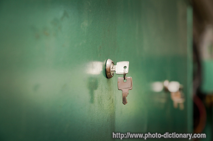 locker key - photo/picture definition - locker key word and phrase image