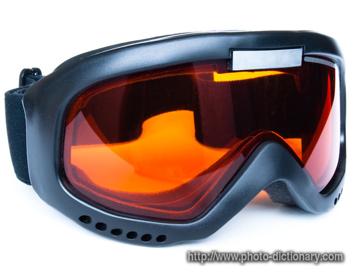 Bounce Encommium gaffel goggles - photo/picture definition at Photo Dictionary - goggles word and  phrase defined by its image in jpg/jpeg in English