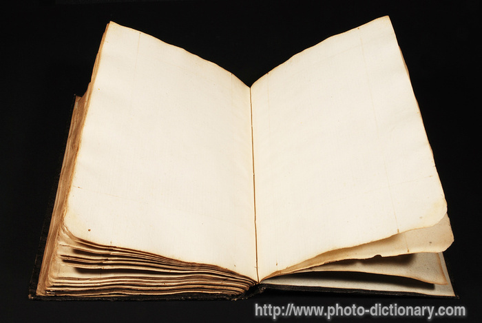 blank book - photo/picture definition - blank book word and phrase image
