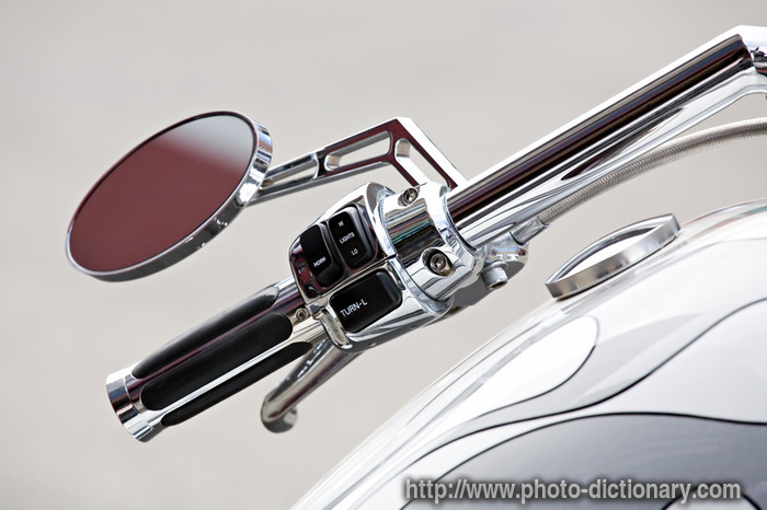 motorcycle handlebar - photo/picture definition - motorcycle handlebar word and phrase image