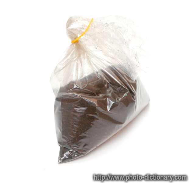coffee bag - photo/picture definition - coffee bag word and phrase image