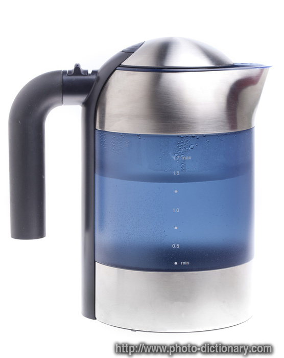metal kettle - photo/picture definition - metal kettle word and phrase image