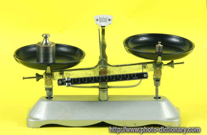 tray balance - photo/picture definition - tray balance word and phrase image