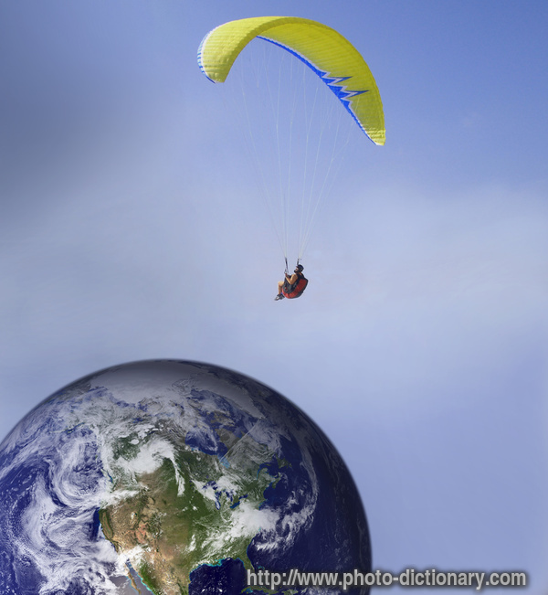 parachuting - photo/picture definition - parachuting word and phrase image