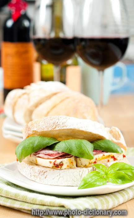 gourmet sandwich photo\/picture definition at Photo Dictionary gourmet
sandwich word and
