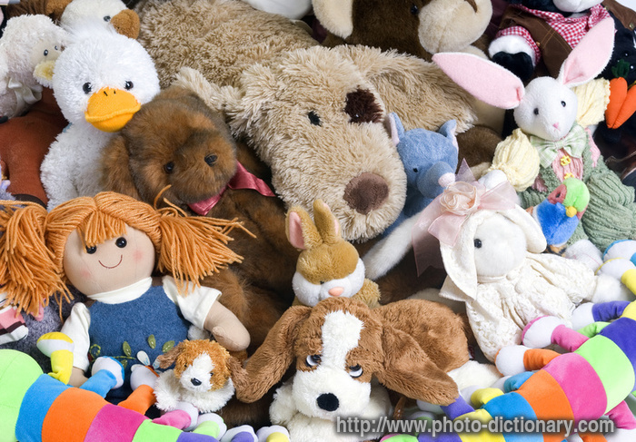 stuffed animals - photo/picture definition at Photo Dictionary - stuffed  animals word and phrase defined by its image in jpg/jpeg in English