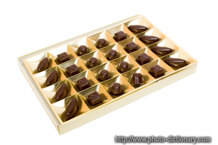 box of chocolates - photo/picture definition - box of chocolates word and phrase image