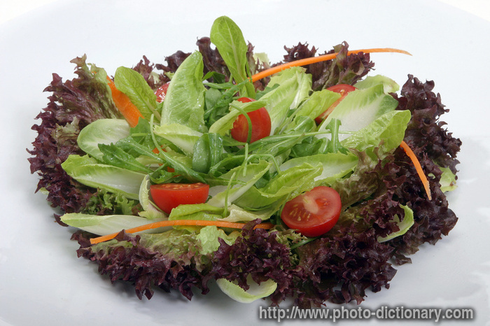 mixed salad - photo/picture definition - mixed salad word and phrase image