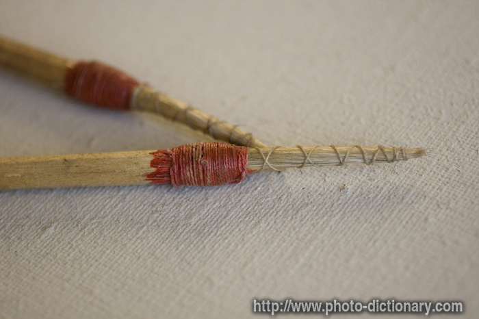 Italian paintbrushes - photo/picture definition - Italian paintbrushes word and phrase image