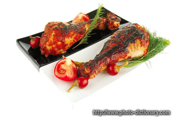 grilled poultry - photo/picture definition - grilled poultry word and phrase image
