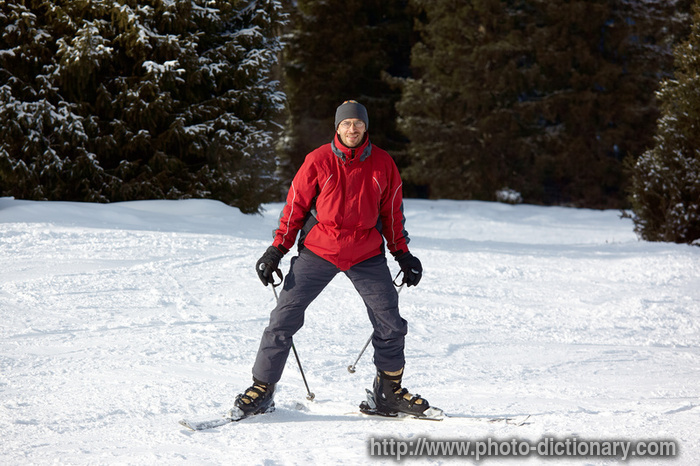 skiing - photo/picture definition - skiing word and phrase image