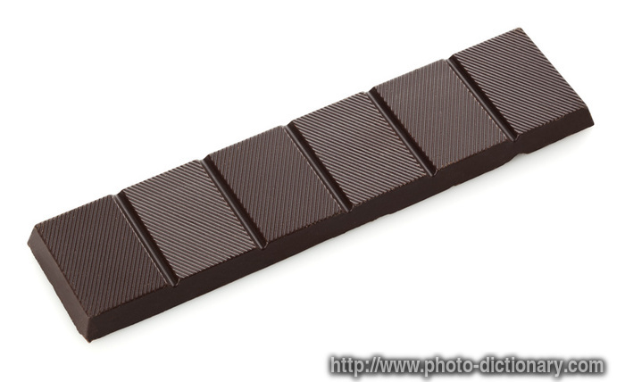 dark chocolate bar - photo/picture definition - dark chocolate bar word and phrase image