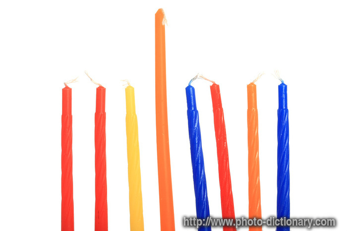 Hanukah candles - photo/picture definition - Hanukah candles word and phrase image