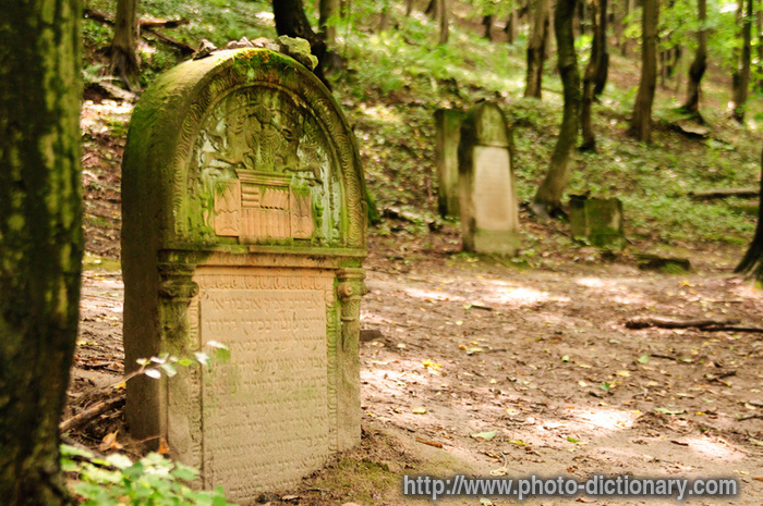 jewish tombstone - photo/picture definition - jewish tombstone word and phrase image