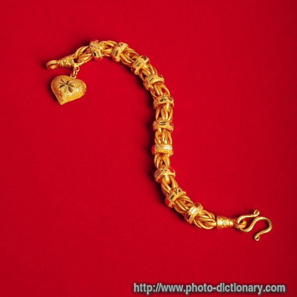 gold bracelet - photo/picture definition - gold bracelet word and phrase image