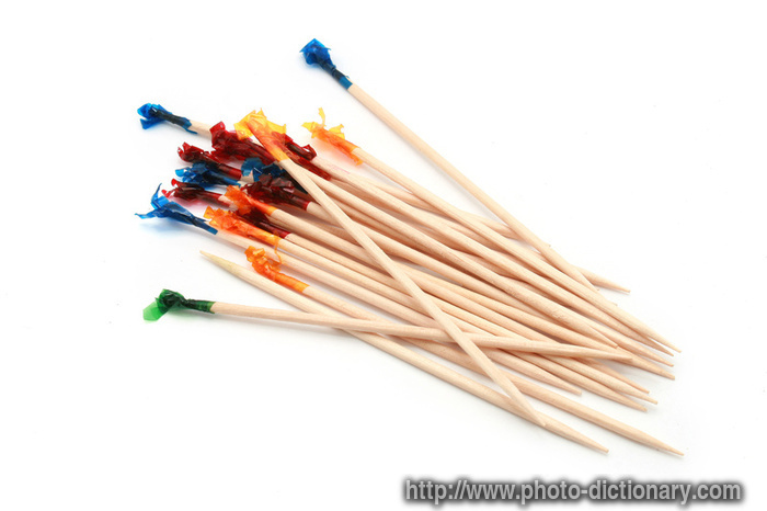 party toothpick - photo/picture definition - party toothpick word and phrase image