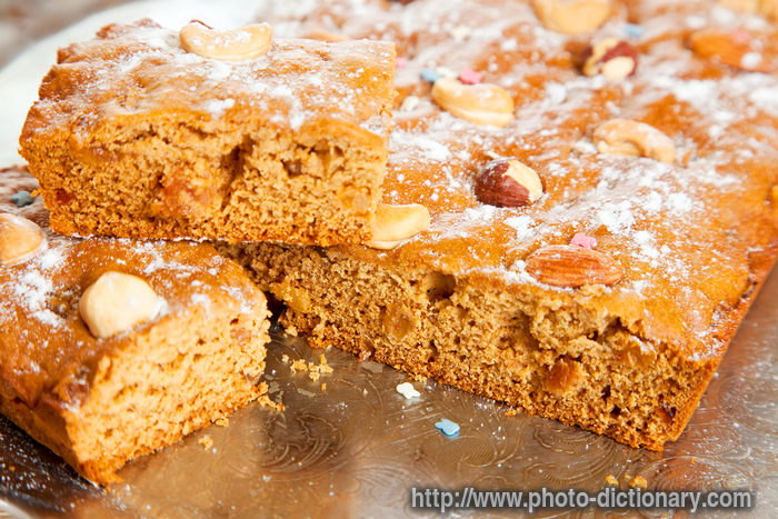 honey cake - photo/picture definition - honey cake word and phrase image
