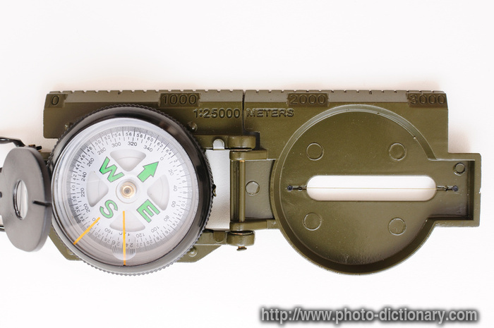 US military compass - photo/picture definition - US military compass word and phrase image