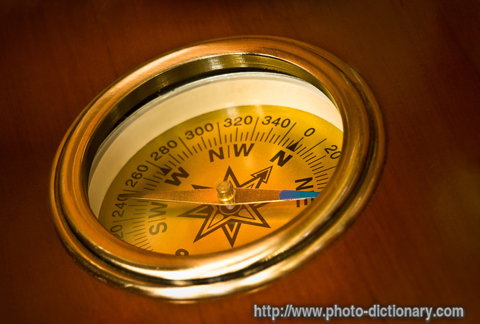 marine stationary compass - photo/picture definition - marine stationary compass word and phrase image