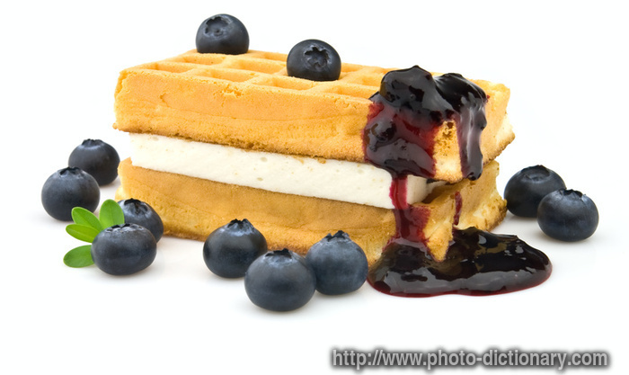 blueberry wafer - photo/picture definition - blueberry wafer word and phrase image