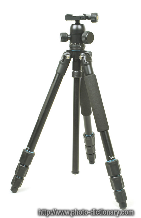 adjustable tripod - photo/picture definition - adjustable tripod word and phrase image