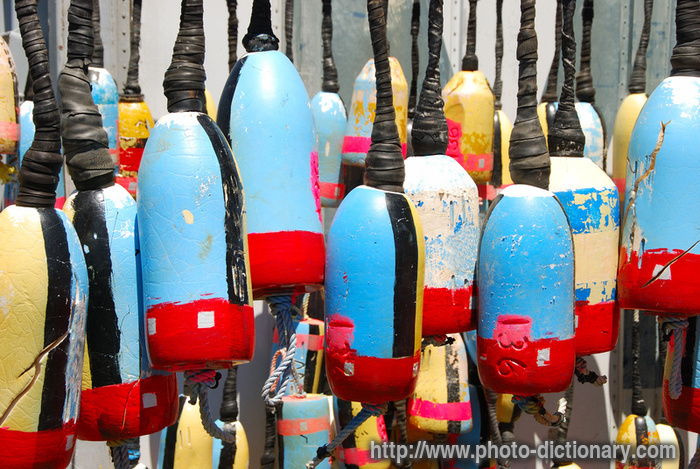 crabbing buoys - photo/picture definition - crabbing buoys word and phrase image