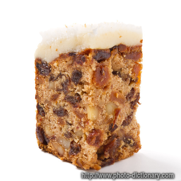 Christmas cake - photo/picture definition - Christmas cake word and phrase image