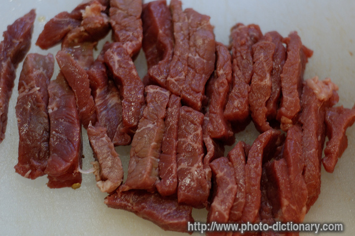 raw meat - photo/picture definition - raw meat word and phrase image