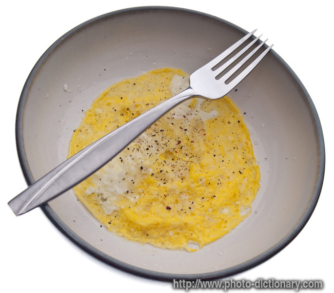scrambled eggs - photo/picture definition - scrambled eggs word and phrase image