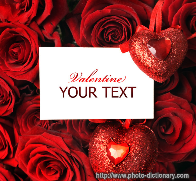 Valentine card - photo/picture definition - Valentine card word and phrase image