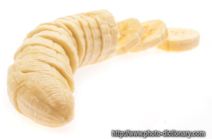 banana slices - photo/picture definition - banana slices word and phrase image