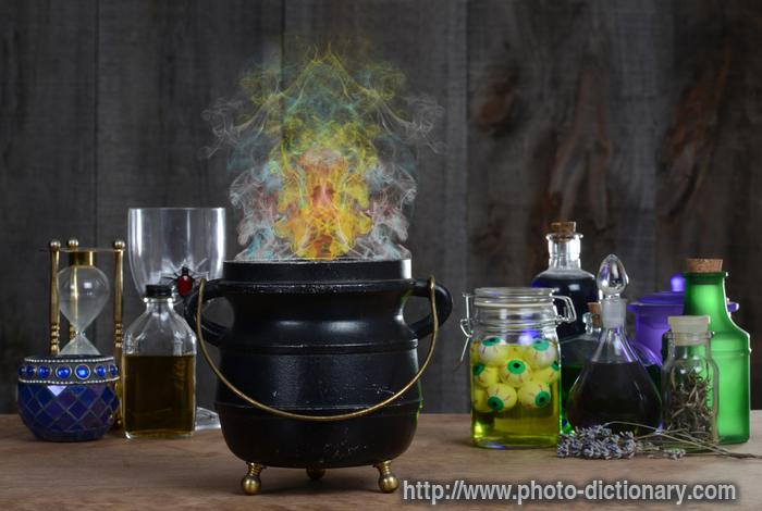 halloween cauldron - photo/picture definition - halloween cauldron word and phrase image