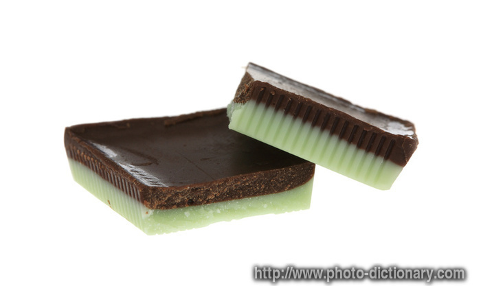 mint chocolate - photo/picture definition - mint chocolate word and phrase image