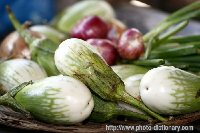 brinjals - photo/picture definition - brinjals word and phrase image