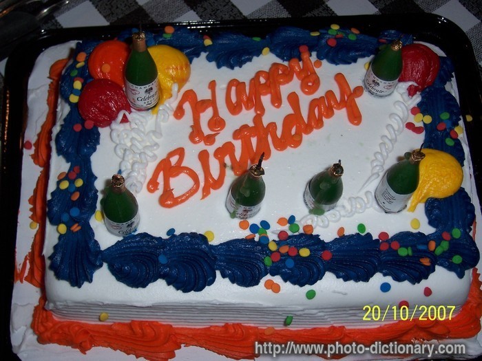 cake - photo/picture definition - cake word and phrase image