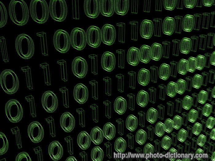 binary - photo/picture definition - binary word and phrase image