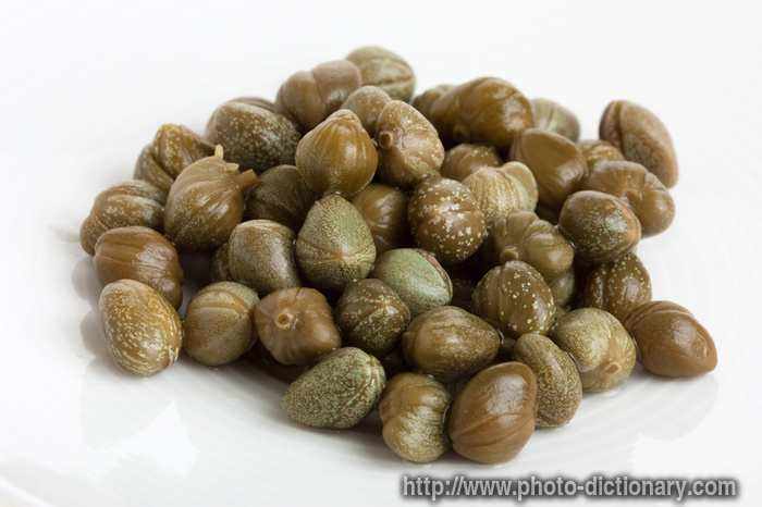 marinated capers - photo/picture definition - marinated capers word and phrase image