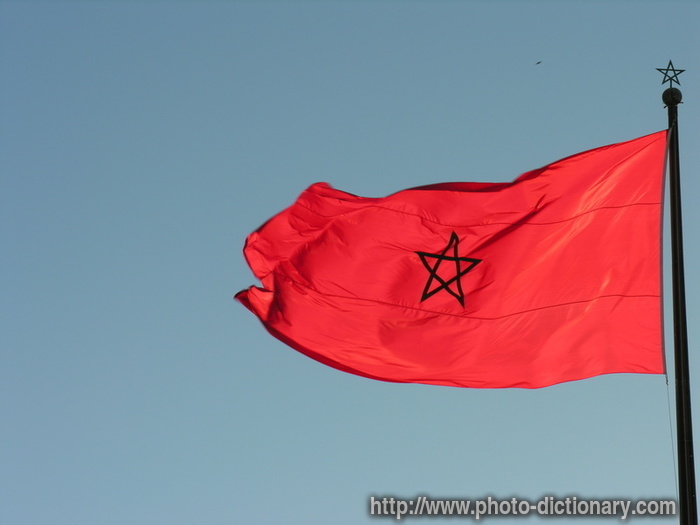 Morocco's flag - photo/picture definition - Morocco's flag word and phrase image