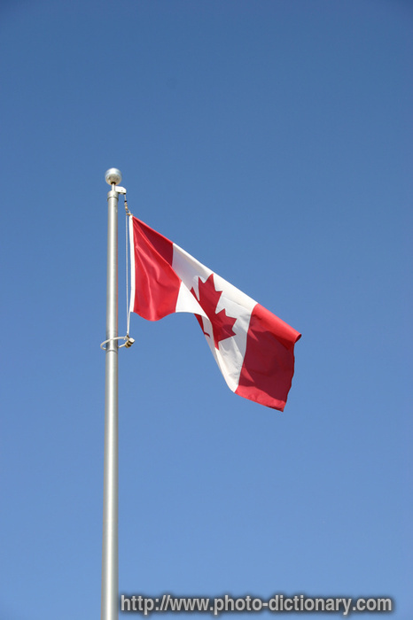 Canadian flag - photo/picture definition - Canadian flag word and phrase image
