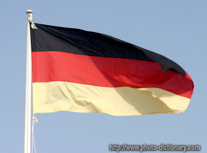 German flag - photo/picture definition - German flag word and phrase image