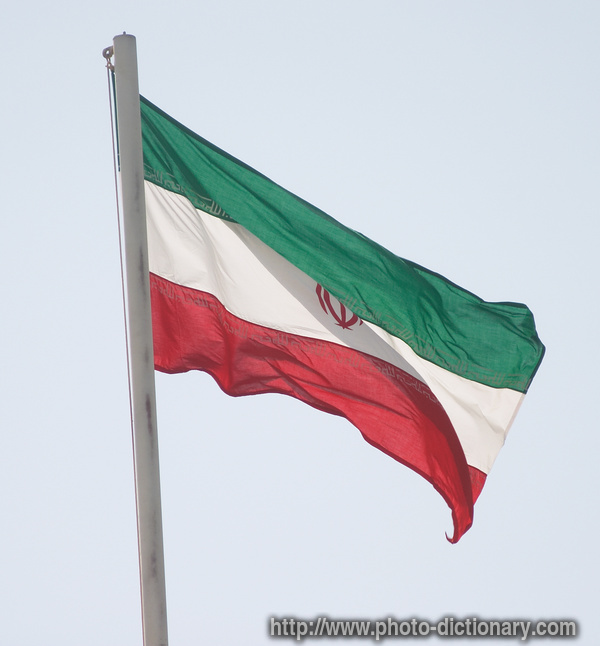Iran's national flag - photo/picture definition - Iran's national flag word and phrase image