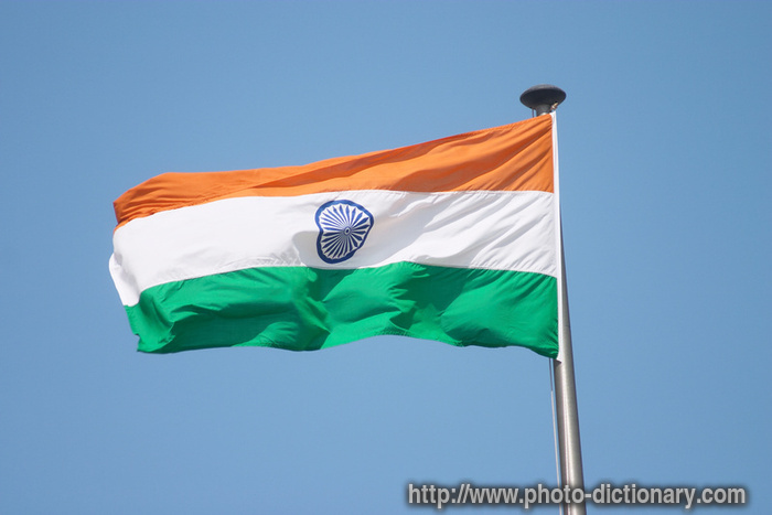 India's national flag - photo/picture definition - India's national flag word and phrase image
