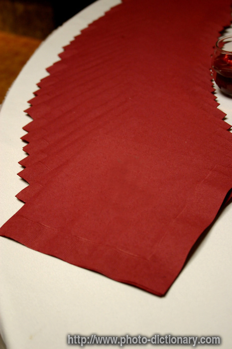 napkins - photo/picture definition - napkins word and phrase image