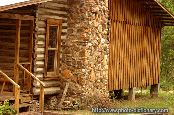 log cabin - photo/picture definition - log cabin word and phrase image