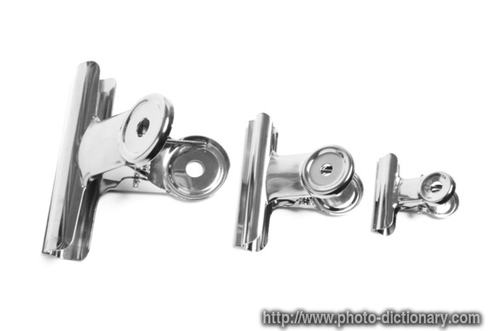 bulldog clips - photo/picture definition - bulldog clips word and phrase image