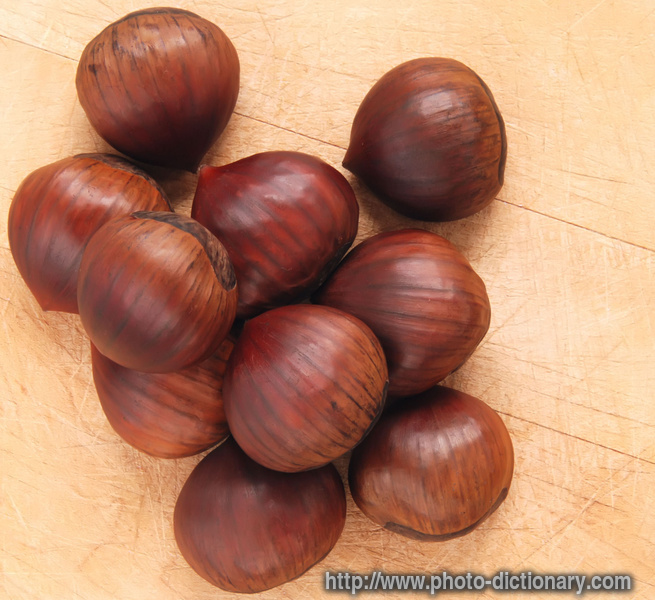 chestnuts - photo/picture definition - chestnuts word and phrase image
