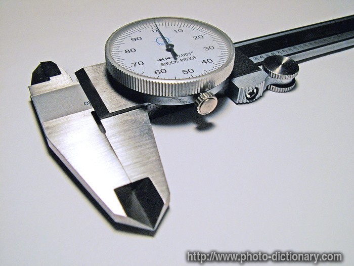 dial calipers - photo/picture definition - dial calipers word and phrase image