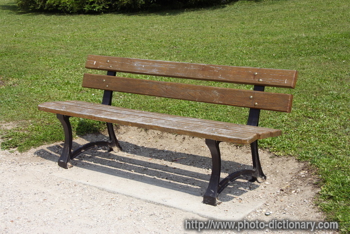 bench - photo/picture definition - bench word and phrase image